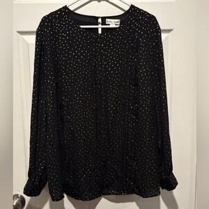 AVA VIVE BLACK AND GOLD TOP